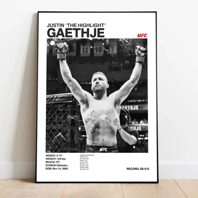 Black and White Boxing Legends ILIA TOPURIA Canvas Poster Boxing Fighting Canvas Print Painting Wall Decor for Gym Home Decor