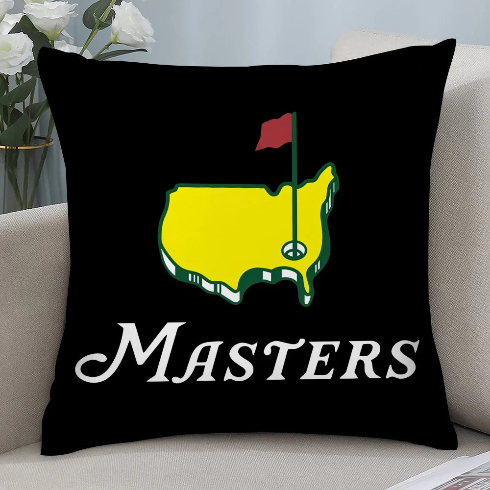 Masters Golf Plush Pillow Cover – Augusta Vibes for Your Sofa