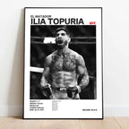 Black and White Boxing Legends ILIA TOPURIA Canvas Poster Boxing Fighting Canvas Print Painting Wall Decor for Gym Home Decor