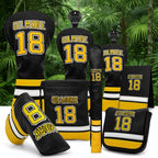 Golf Headcovers For Golf Driver Head Cover Embroidery Gilmaore 18 Premium Leather Driver Fairway Wood HybridBlade Putter Coer Ma