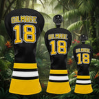 Golf Headcovers For Golf Driver Head Cover Embroidery Gilmaore 18 Premium Leather Driver Fairway Wood HybridBlade Putter Coer Ma