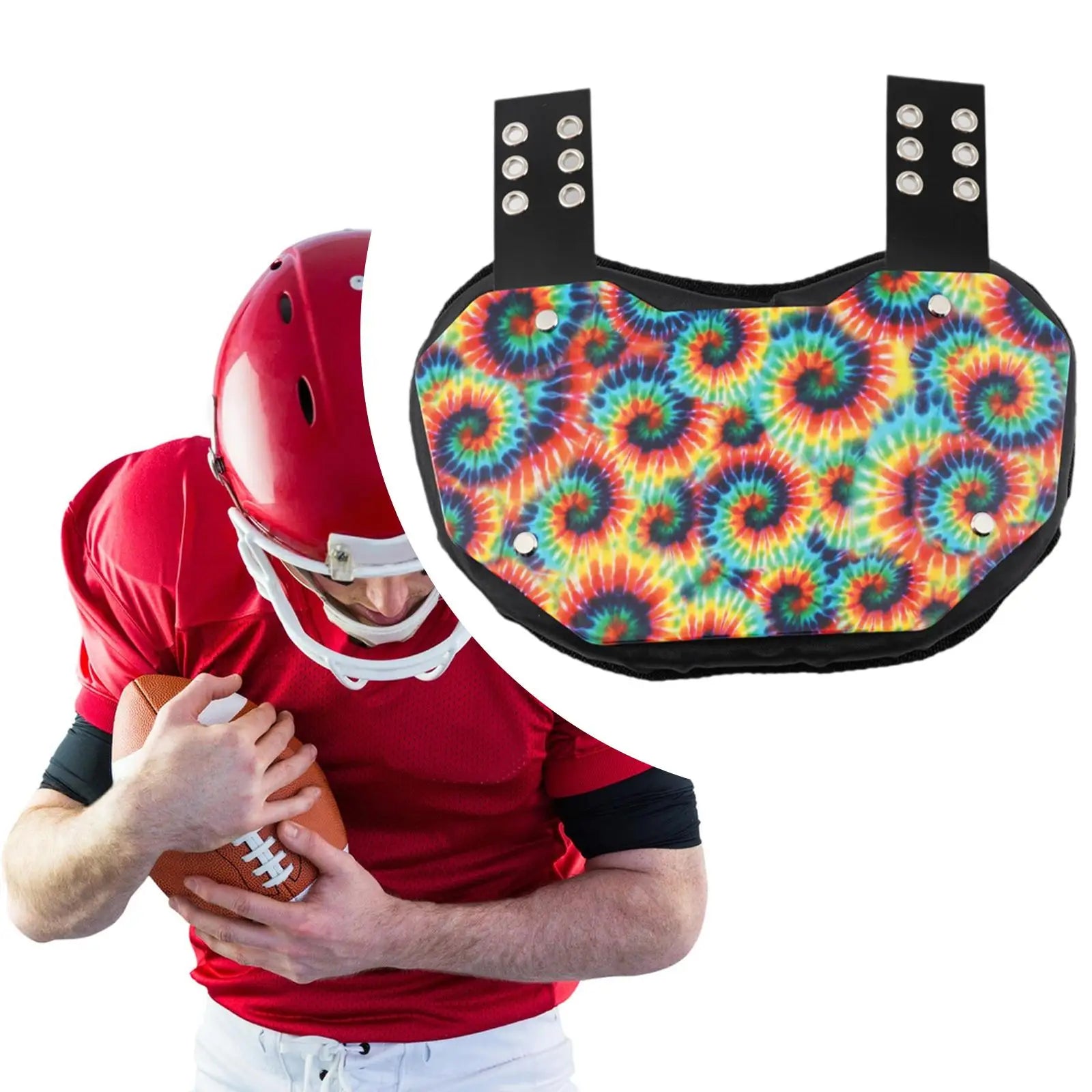 Football Backboard Rugby Back Pads Universal Fit Lightweight with Padding Rear