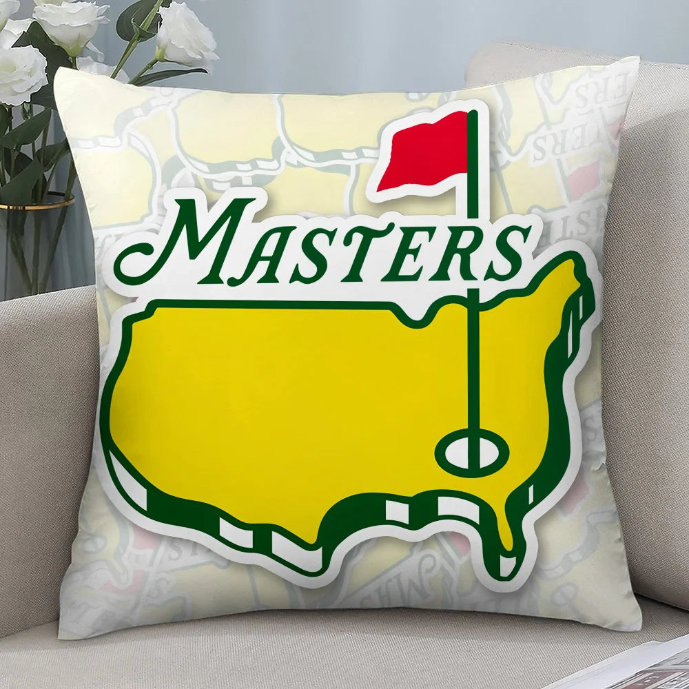 Masters Golf Plush Pillow Cover – Augusta Vibes for Your Sofa