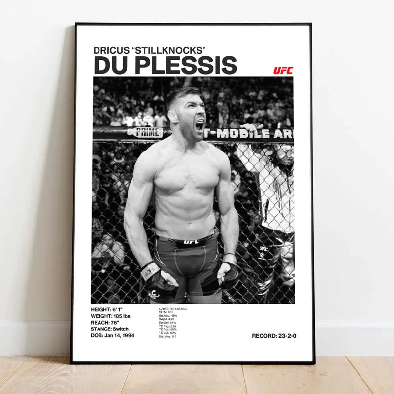 Black and White Boxing Legends ILIA TOPURIA Canvas Poster Boxing Fighting Canvas Print Painting Wall Decor for Gym Home Decor