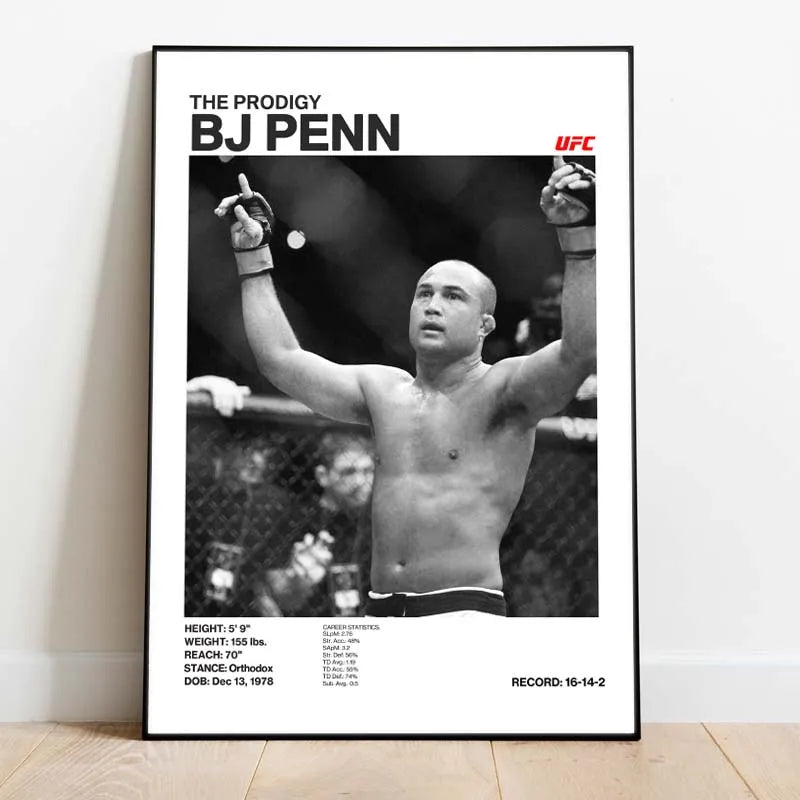 Black and White Boxing Legends ILIA TOPURIA Canvas Poster Boxing Fighting Canvas Print Painting Wall Decor for Gym Home Decor