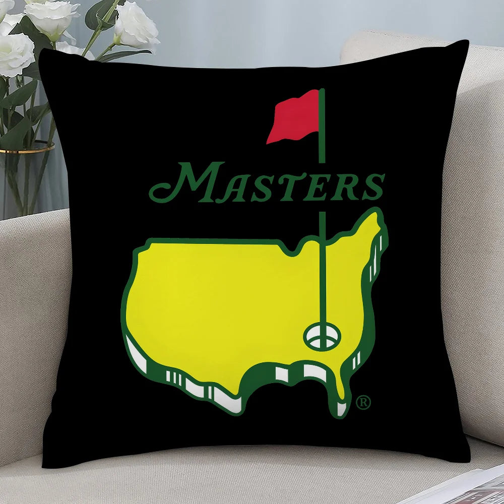 Masters Golf Plush Pillow Cover – Augusta Vibes for Your Sofa