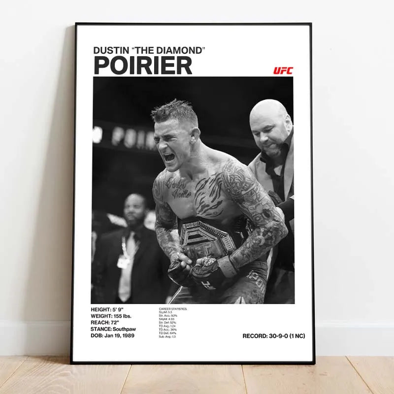 Black and White Boxing Legends ILIA TOPURIA Canvas Poster Boxing Fighting Canvas Print Painting Wall Decor for Gym Home Decor