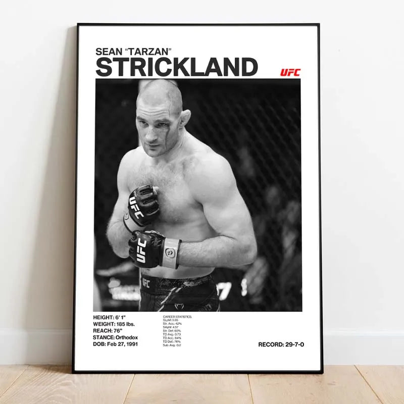Black and White Boxing Legends ILIA TOPURIA Canvas Poster Boxing Fighting Canvas Print Painting Wall Decor for Gym Home Decor