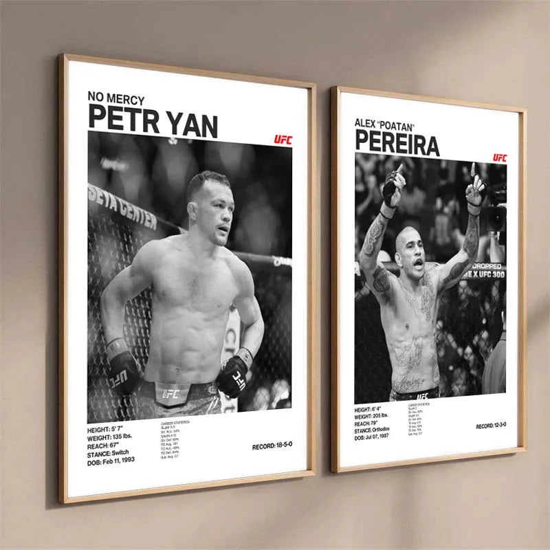 Black and White Boxing Legends ILIA TOPURIA Canvas Poster Boxing Fighting Canvas Print Painting Wall Decor for Gym Home Decor