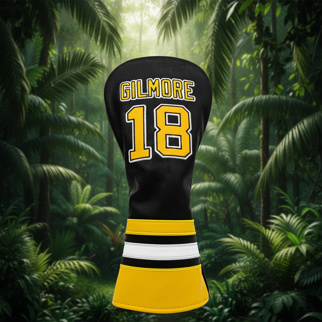 Golf Headcovers For Golf Driver Head Cover Embroidery Gilmaore 18 Premium Leather Driver Fairway Wood HybridBlade Putter Coer Ma