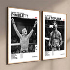 Black and White Boxing Legends ILIA TOPURIA Canvas Poster Boxing Fighting Canvas Print Painting Wall Decor for Gym Home Decor