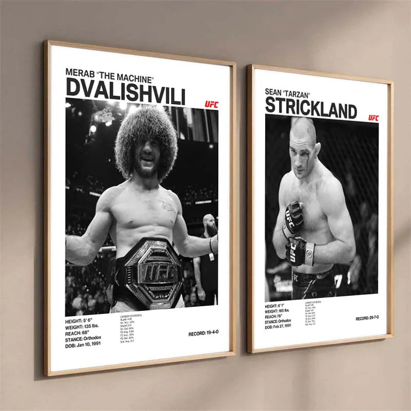 Black and White Boxing Legends ILIA TOPURIA Canvas Poster Boxing Fighting Canvas Print Painting Wall Decor for Gym Home Decor